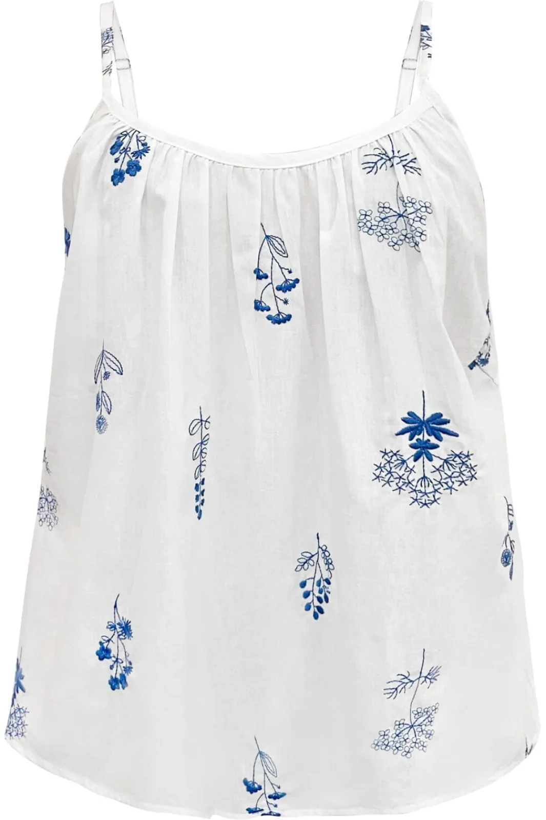 Clearance Liberte Camilla Strap Top 22214 White Blue Flower