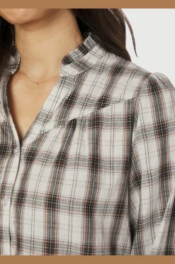 Online Neo Noir Camisa Big Check Blouse 166886 121