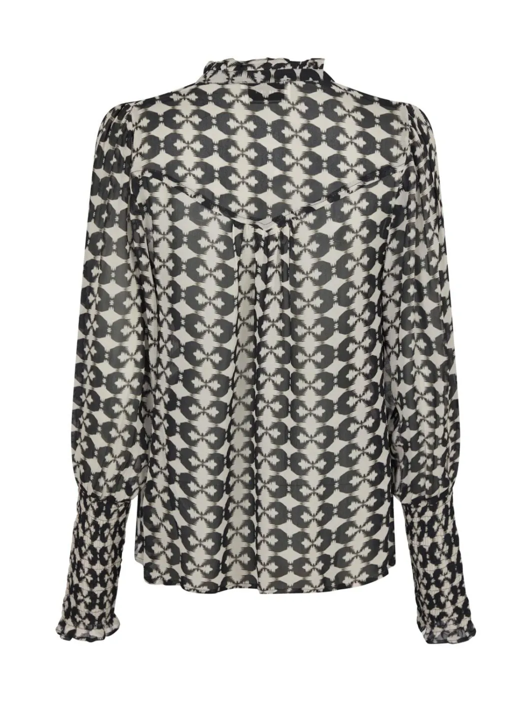 Best Neo Noir Camisa Graphic Print Blouse Black