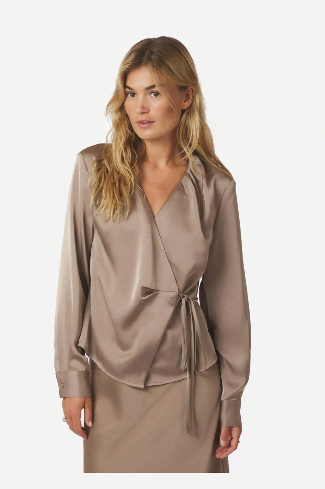Online Neo Noir Caprina Heavy Sateen Blouse 166961 811