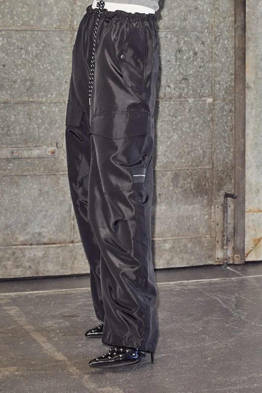 Hot Haute L'Amitié Cargo Pull On Trouser HL10265 Black