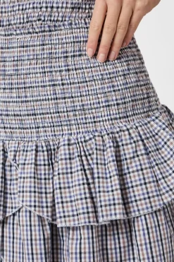 Online Neo Noir Carin Double Check Skirt 165124 140