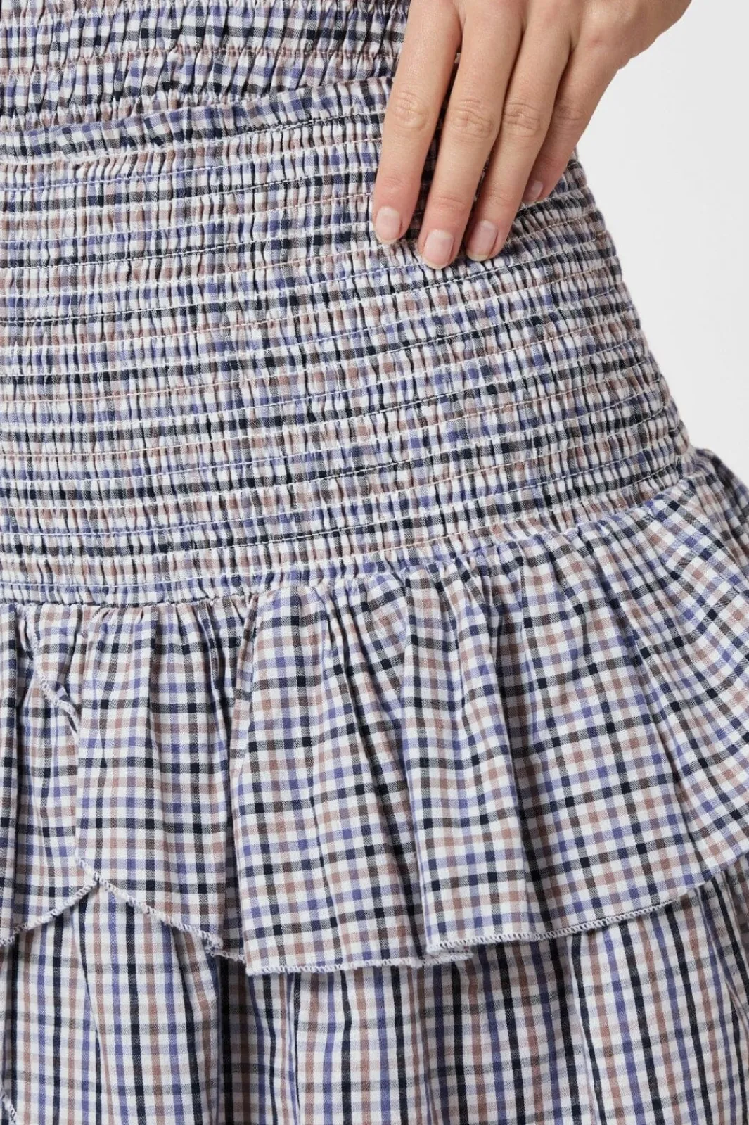 Online Neo Noir Carin Double Check Skirt 165124 140