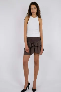 Neo Noir Carin R Skirt Dusty Brown