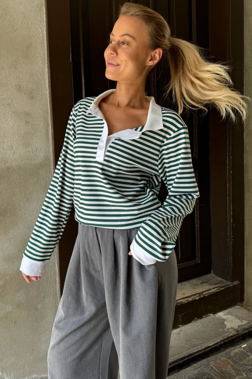 BYIC Carlyic Polo greens Green Stripes