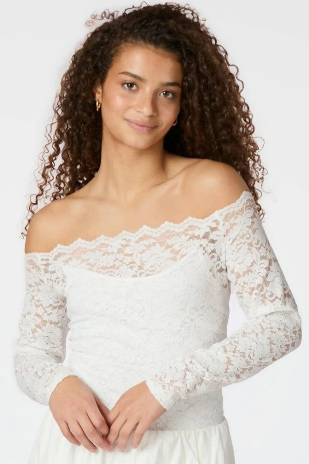 Online Neo Noir Casadi Lace Flower Blouse 162631 120