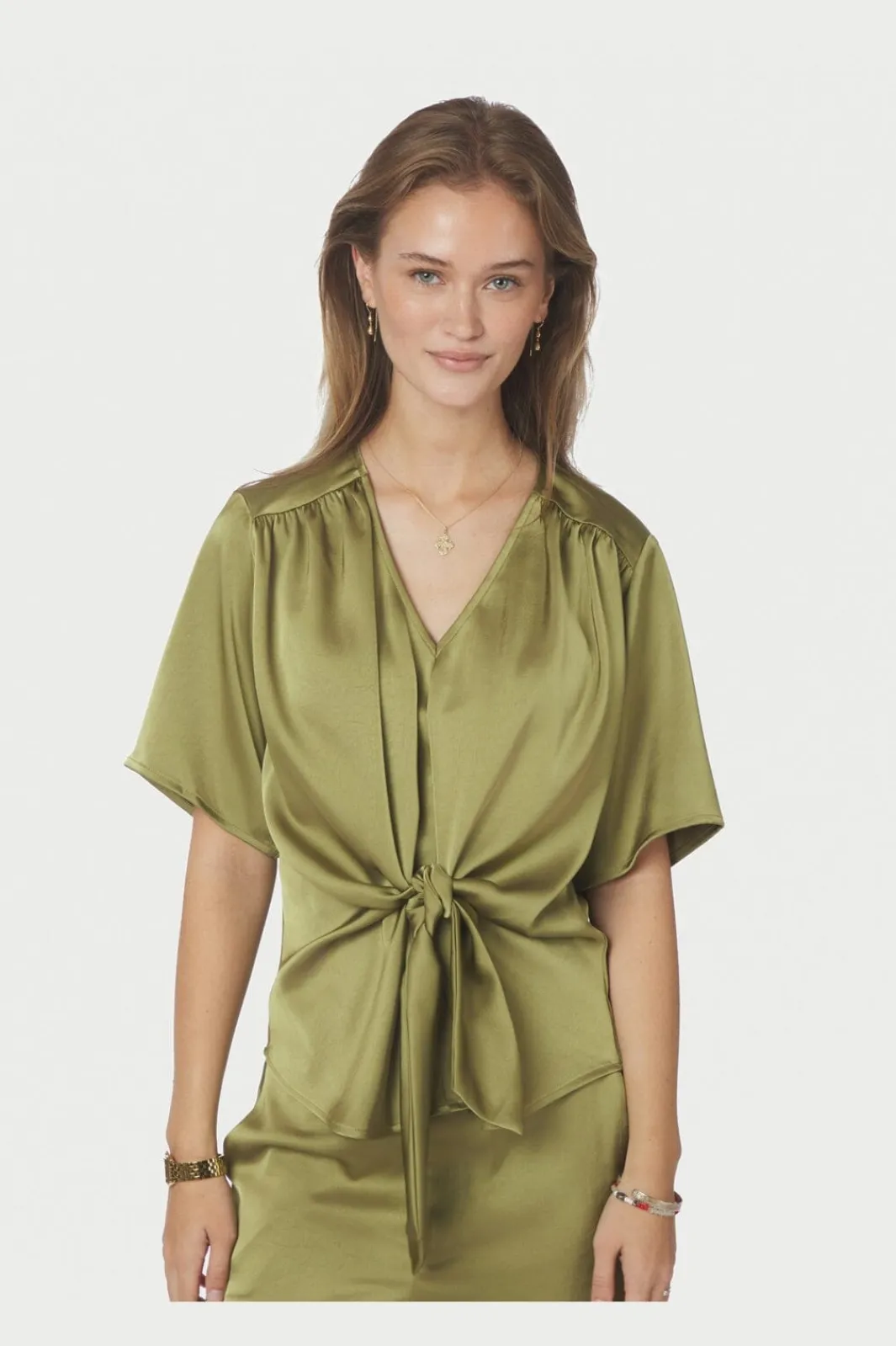 Hot Neo Noir Casadia Heavy Sateen Blouse 165695 340