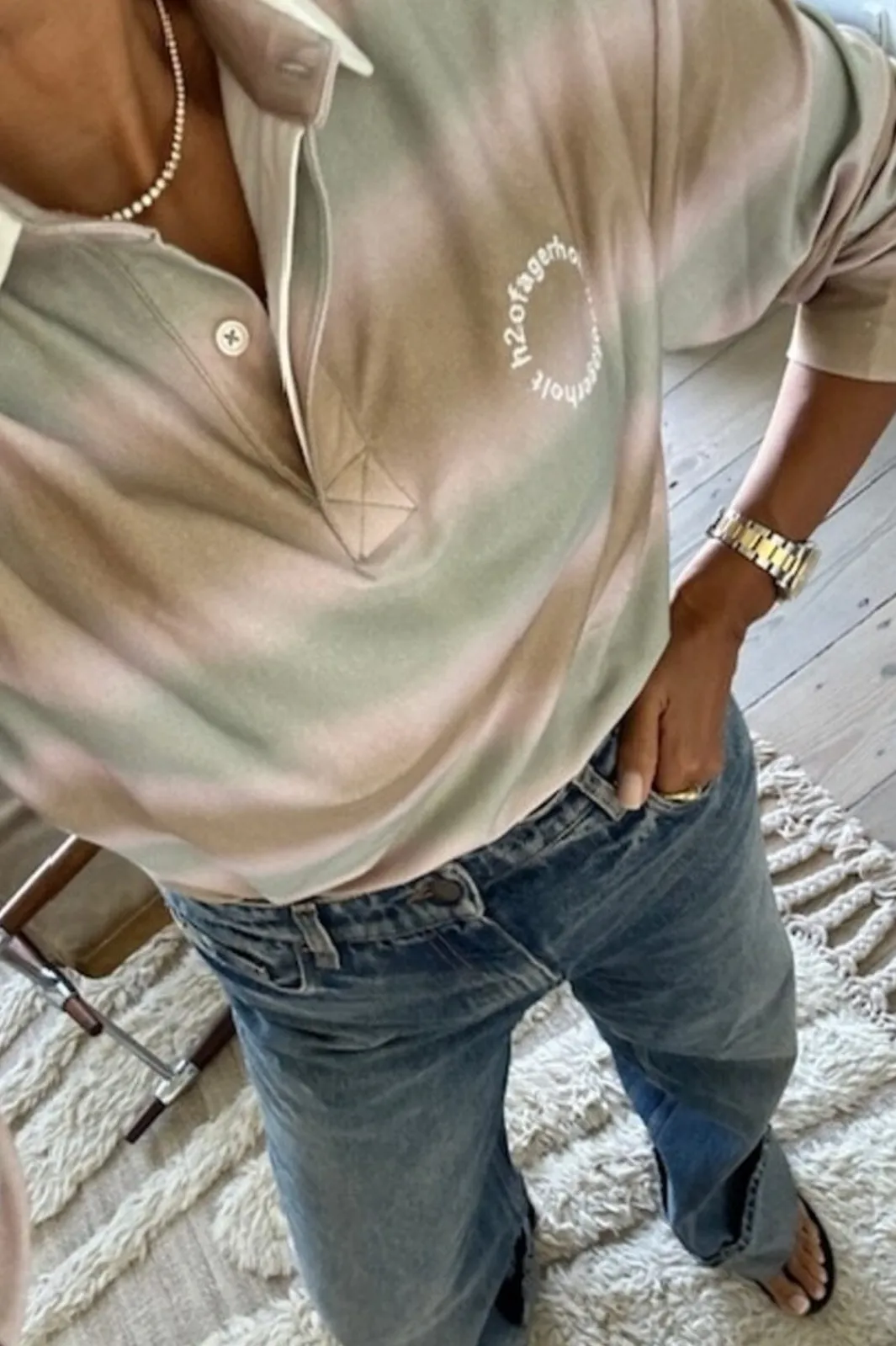 Online H2O Fagerholt Cash Polo Shirt 9943 Dusty Multi Spray