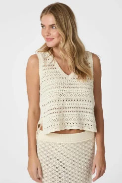 Sale Neo Noir Catana Crochet Knit Top 165990 122