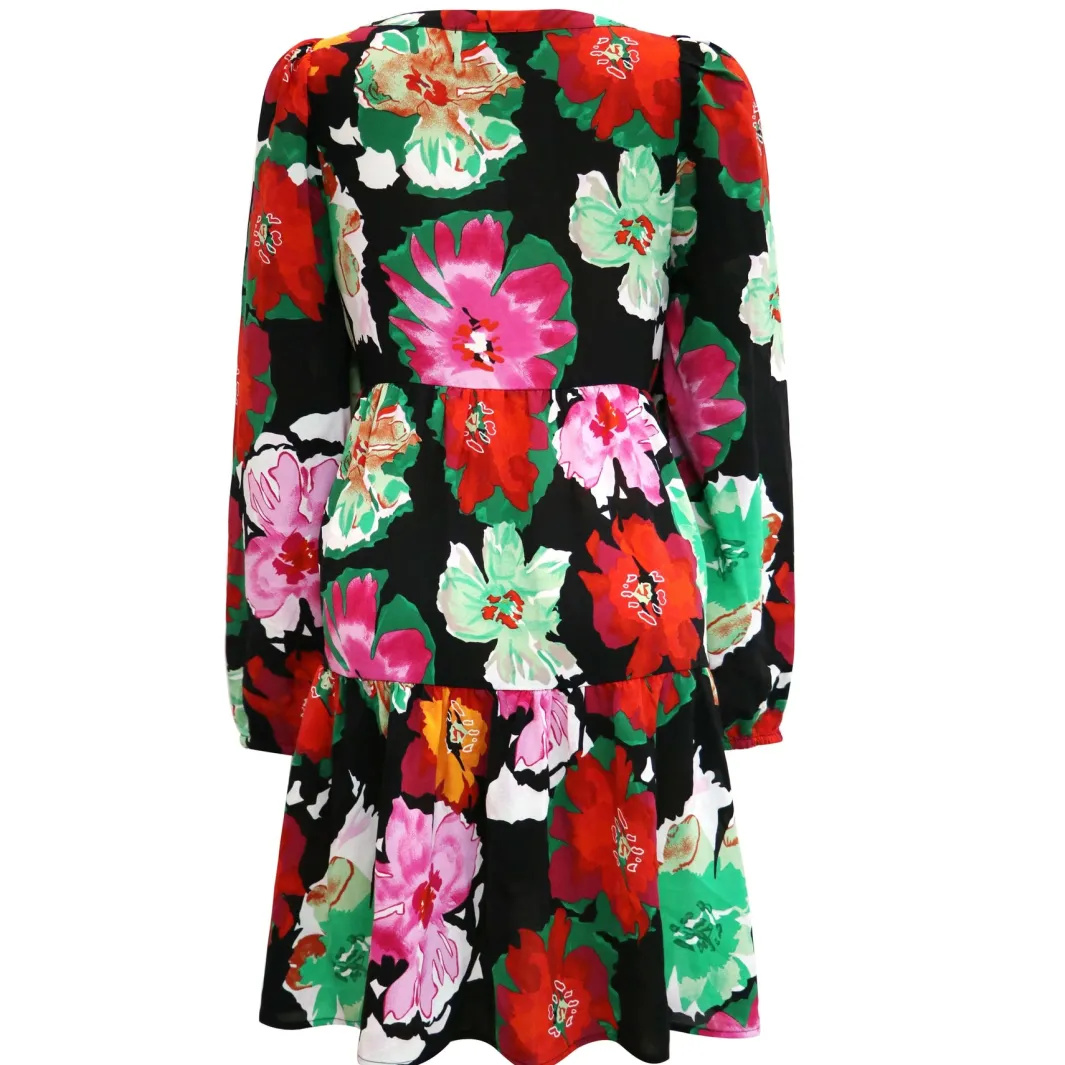 Hot Liberte Cecilie Ls Dress Black Big Flowers