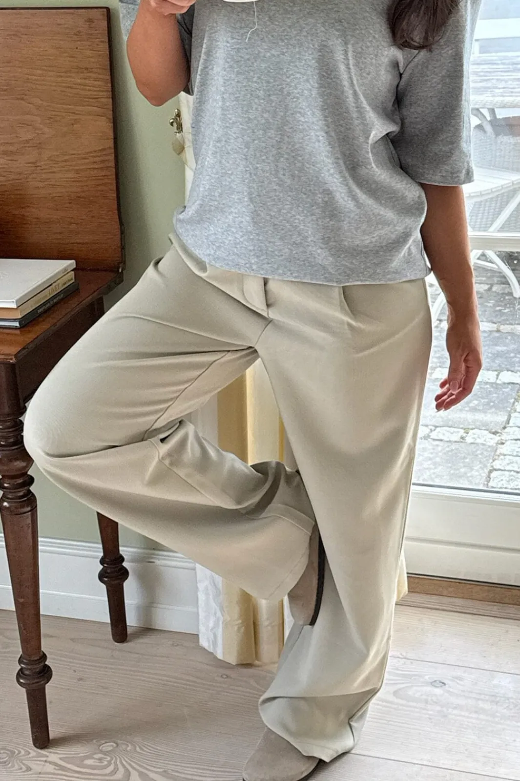 Hot BYIC Celinaic Pants A2351 Dusty Beige