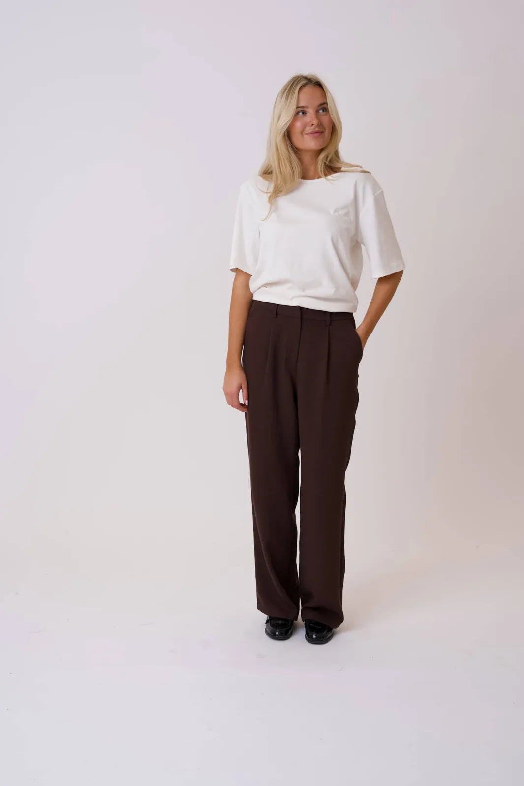 Sale BYIC Celinaic Pants A2351 Dark Brown Texture