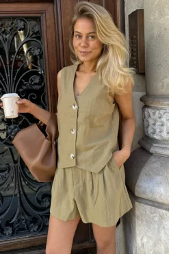 Sale BYIC Celinaic Vest lkhaki Light Khaki