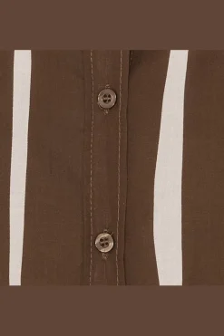 Sale Marta Du Chateau Cevelina Shirt 58130M Brown Stripe