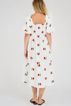 New A-View Cheri Fruit Dress 198 White/Red