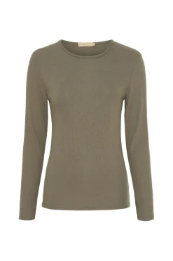 Discount Marta Du Chateau Cingrid Longshirt Tee 4906 Solid Military