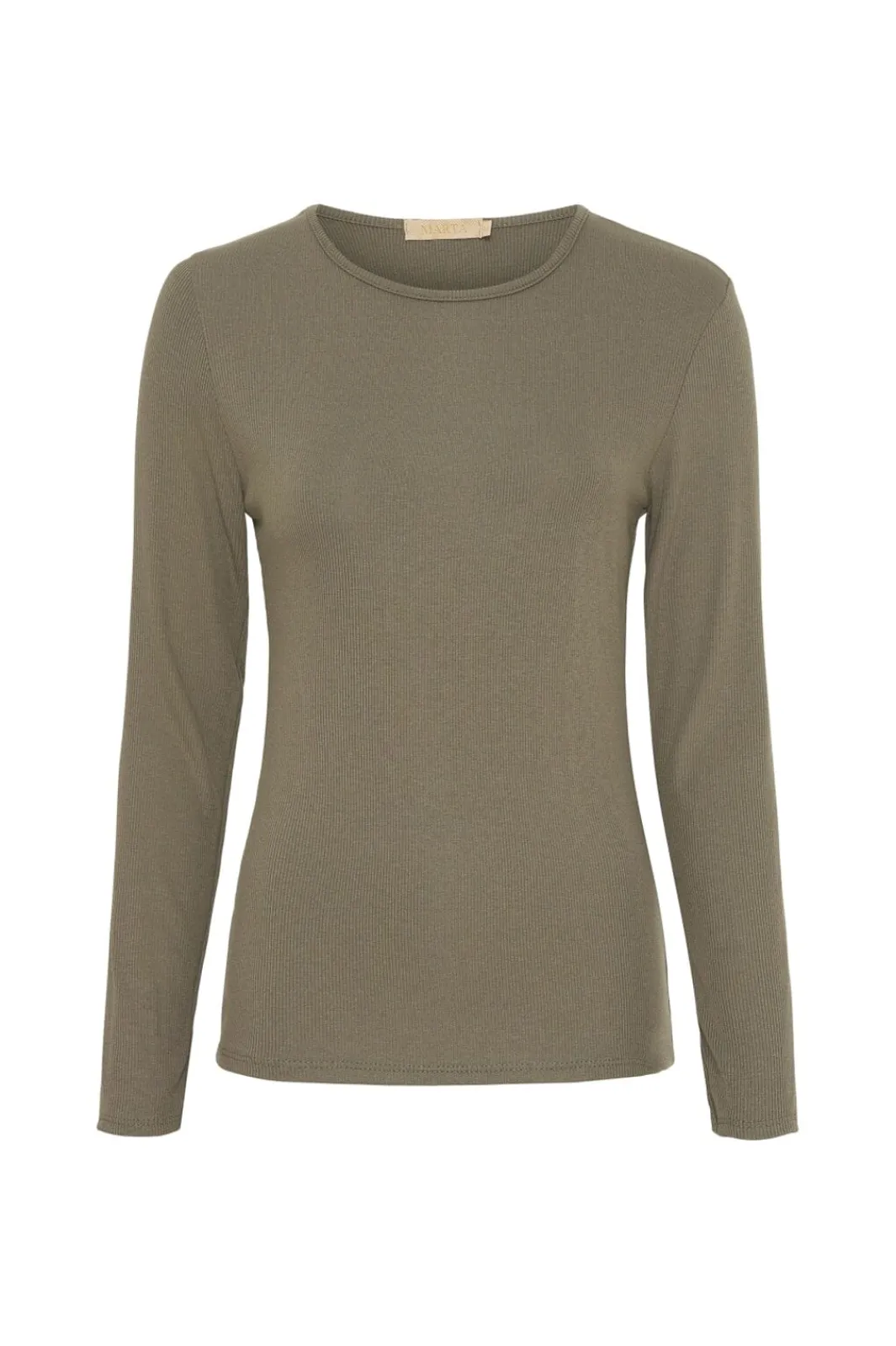 Discount Marta Du Chateau Cingrid Longshirt Tee 4906 Solid Military