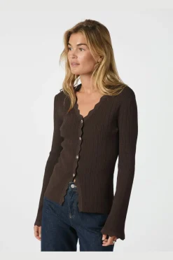 Sale Neo Noir Clara Stitch Knit Blouse 164484 676