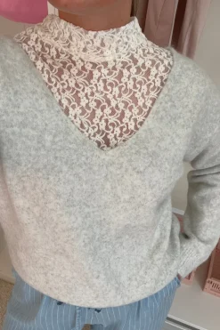 Clearance A-bee Clarisse Striktrøjer Light grey