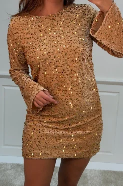 Best A-bee Claudia dress Gold