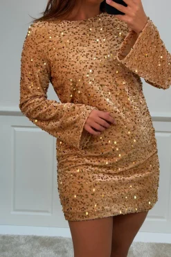 Best A-bee Claudia dress Gold