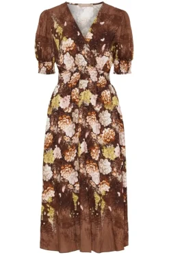 Clearance Marta Du Chateau Clydia Dress 25216 Marrone0460