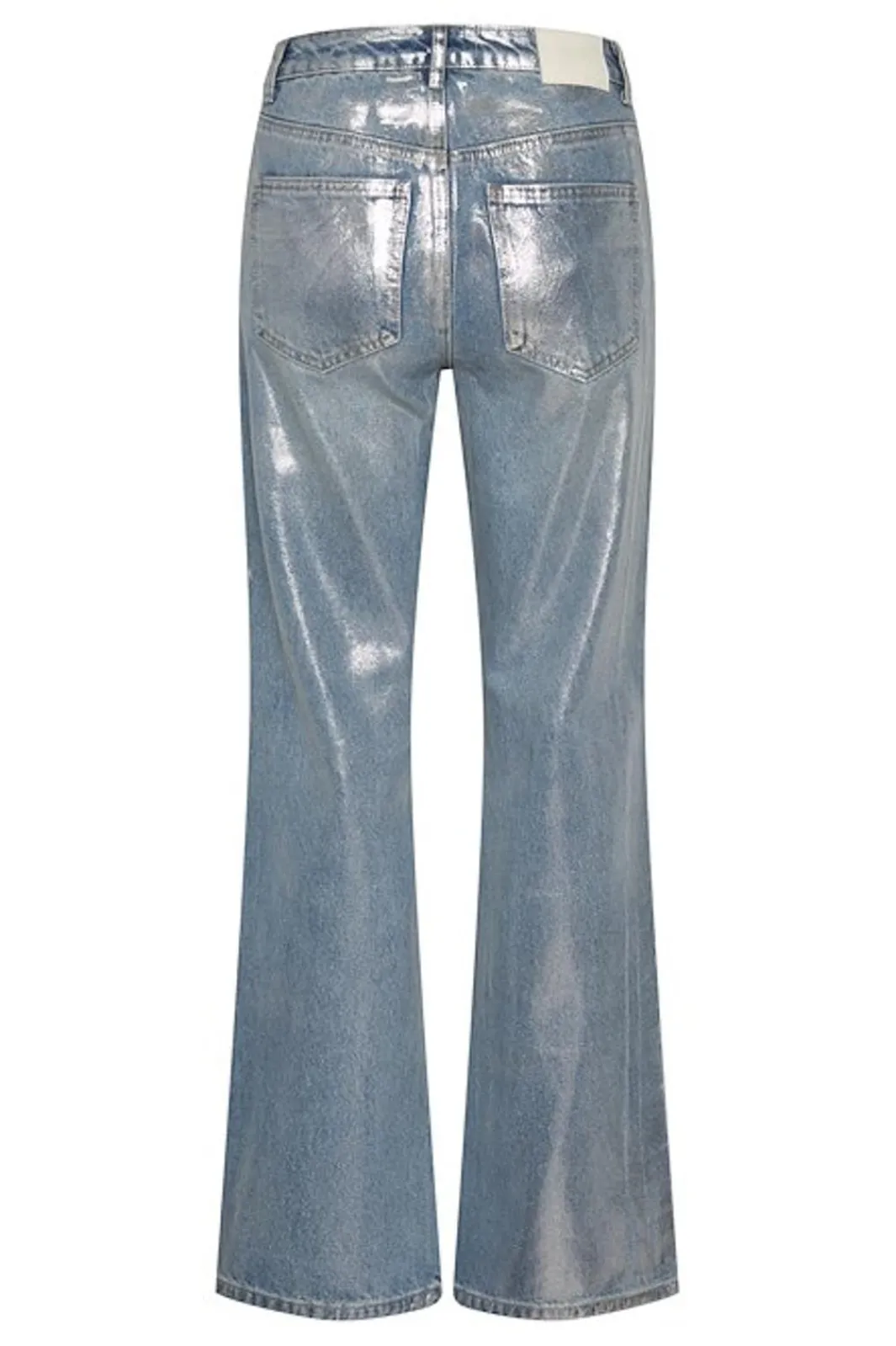 Outlet Gestuz Coatygz Straigt Jeans 10909560 106664 Coated Silver Blue Wash