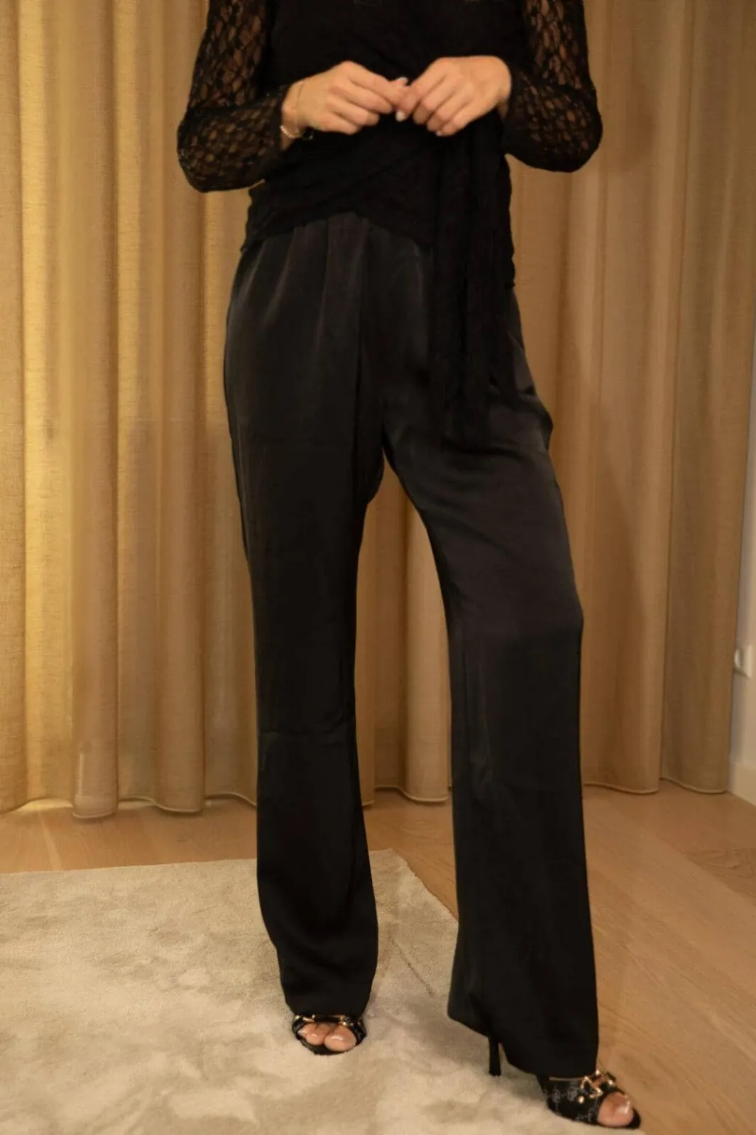Discount Valentin Studio Comfy Pants Heavy Satin 167383 100
