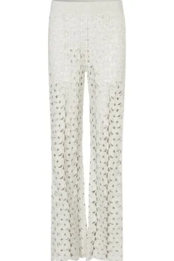 Online Second Female Coralie Knit Pants 59588 Light Grey Melange 7001