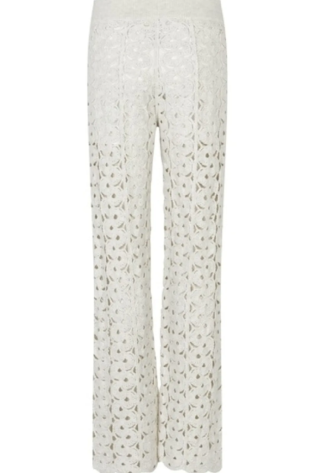 Online Second Female Coralie Knit Pants 59588 Light Grey Melange 7001