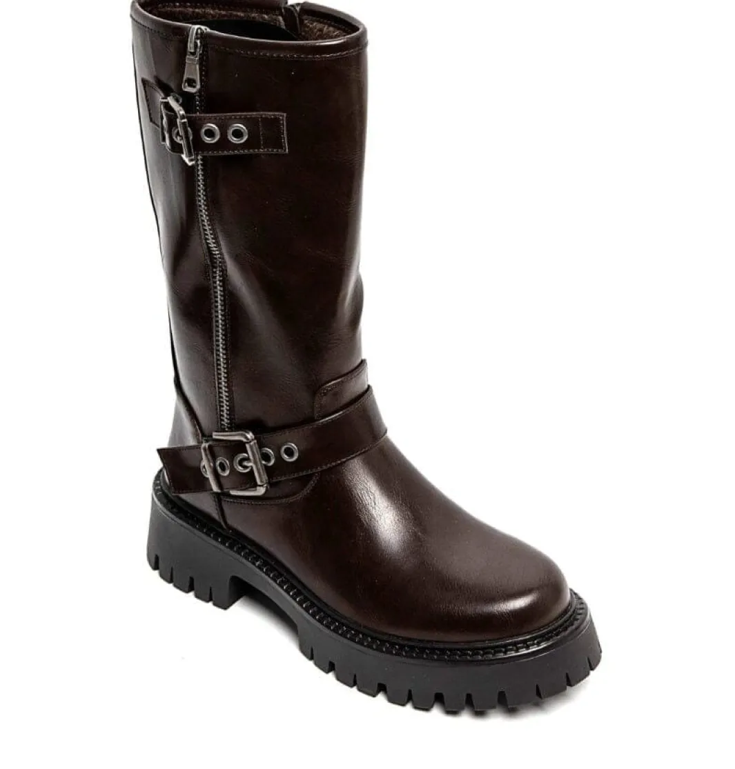 Online Bloom Cosmos Boots Dark Maroon