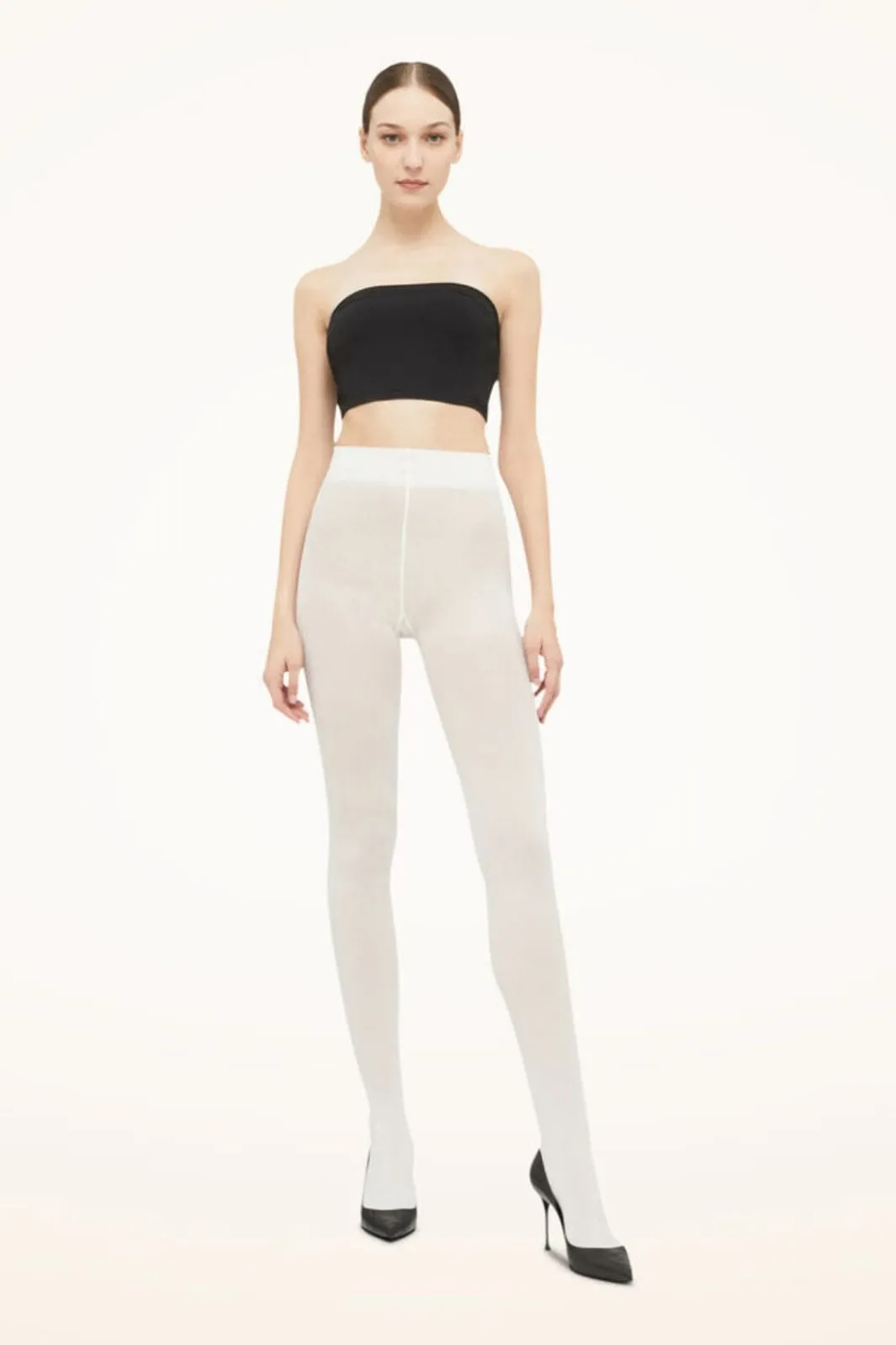 Sale Wolford Cotton Rib Tights 1051 Ecrue