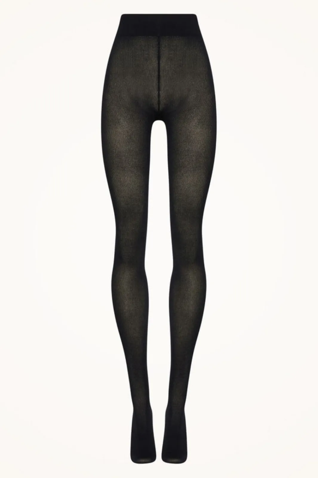 Outlet Wolford Cotton Rib Tights 7005 Black