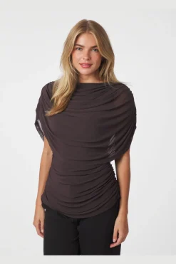Best Neo Noir Cottuna Drapy Mesh Top 167205 210