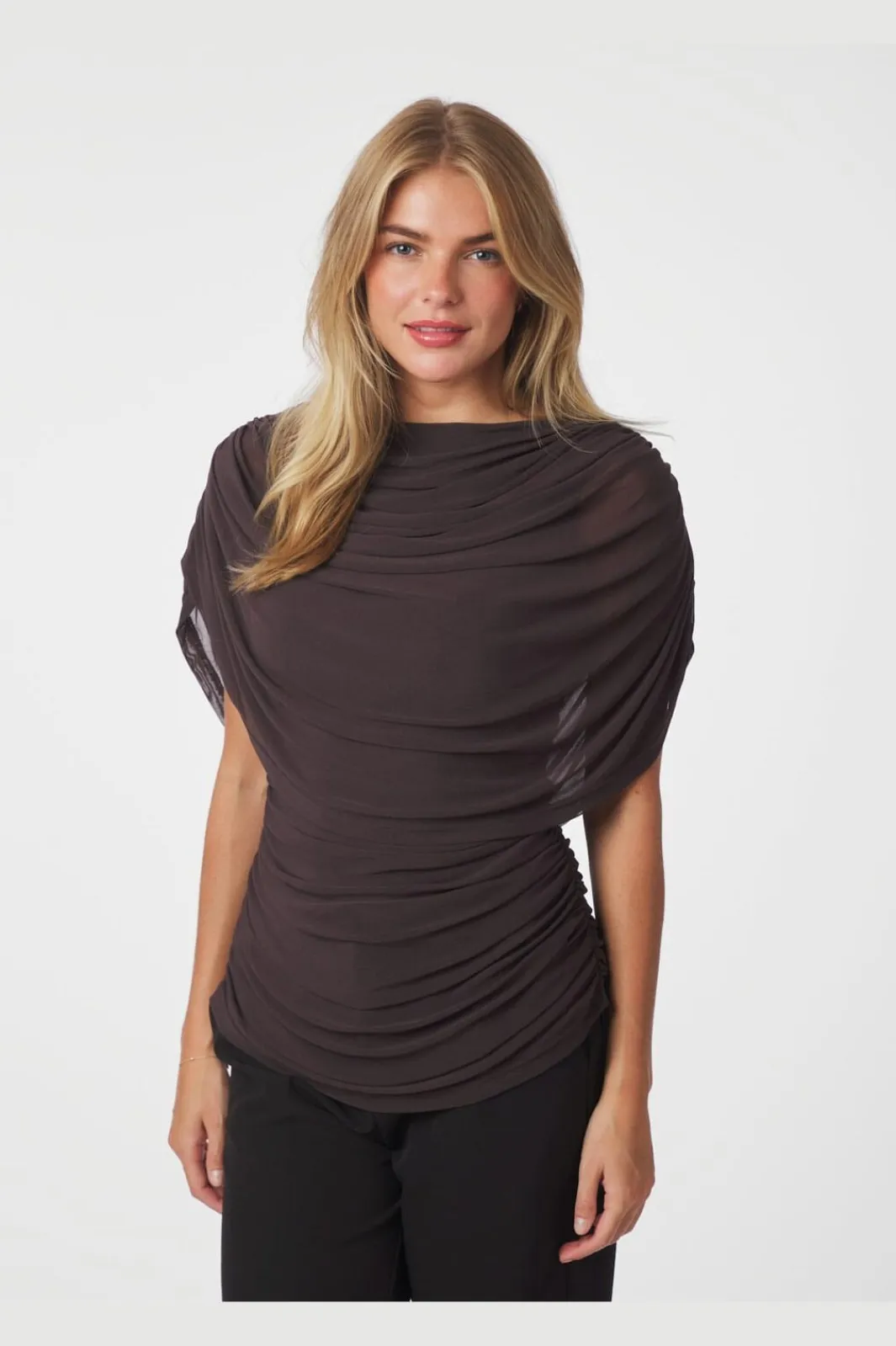 Best Neo Noir Cottuna Drapy Mesh Top 167205 210