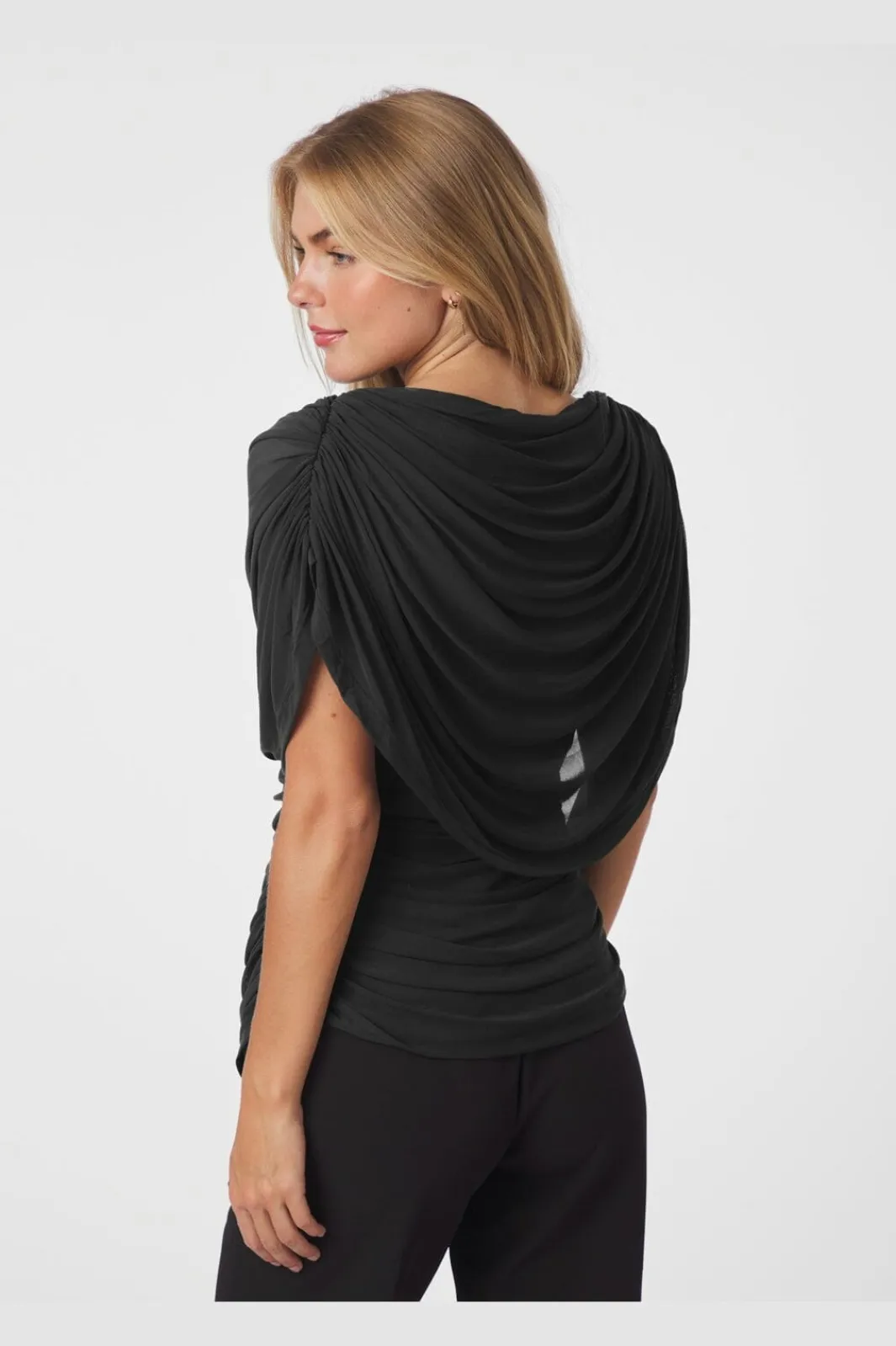 New Neo Noir Cottuna Drapy Mesh Top 167205 100