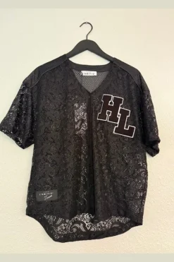 Best Haute L'Amitié Court Lace Tee HL10466 Black
