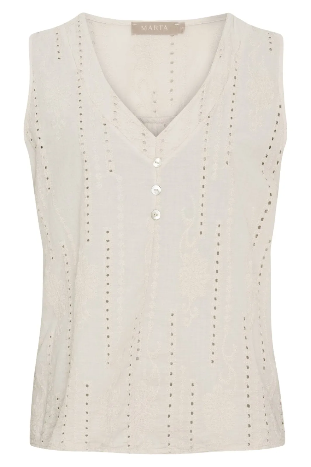 Clearance Marta Du Chateau Cperla Top 6261 Beige