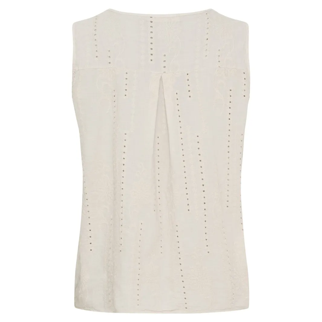 Clearance Marta Du Chateau Cperla Top 6261 Beige
