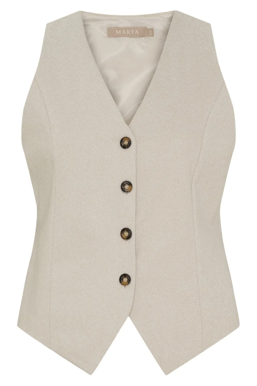Marta Du Chateau Crainey Vest 248469 Beige1