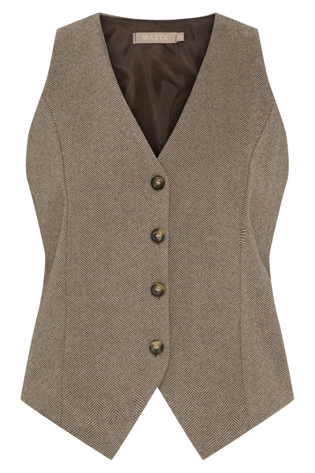 Online Marta Du Chateau Crainey Vest 248469 Brown4