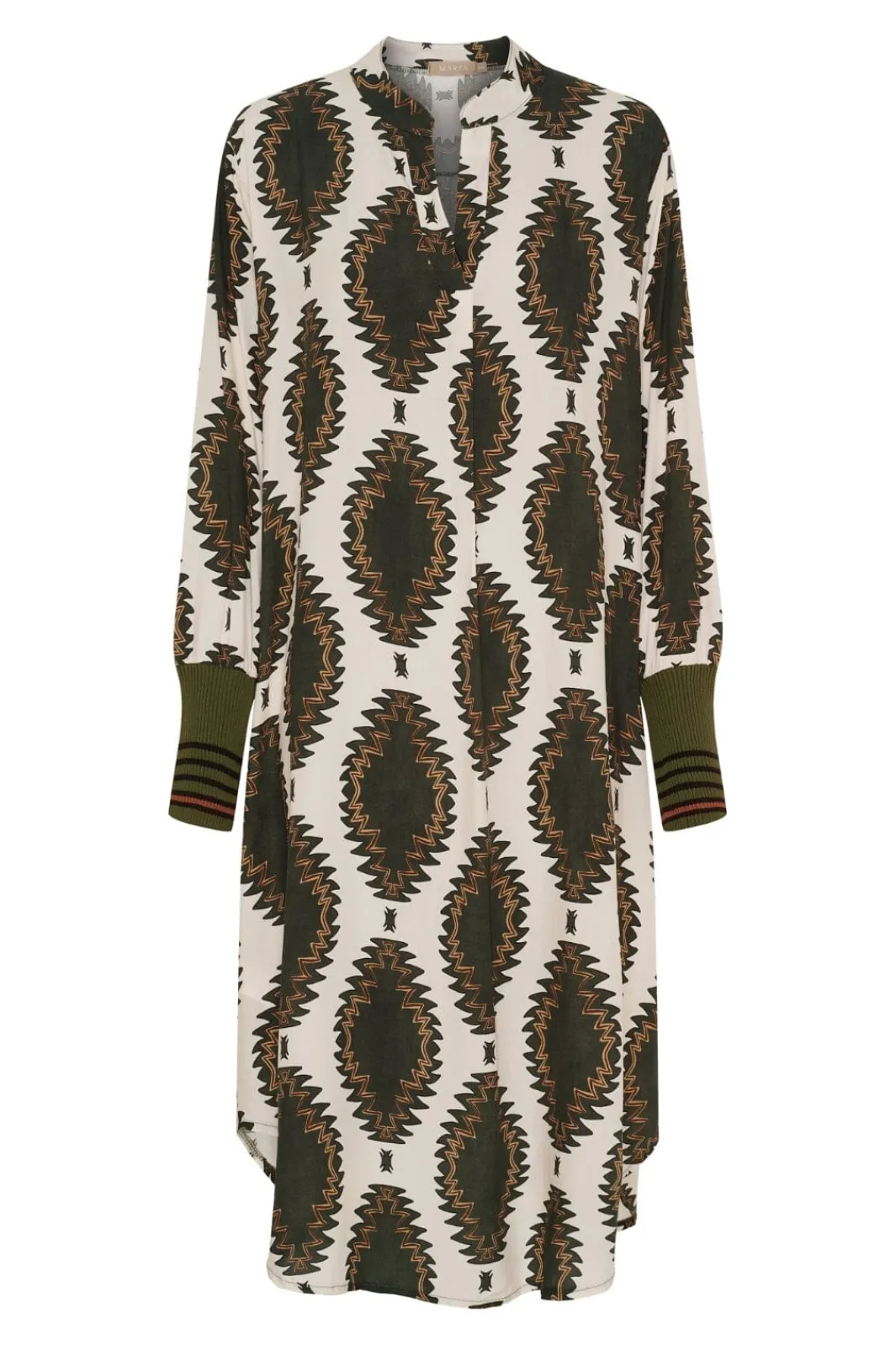 Clearance Marta Du Chateau Cskye Dress 25230 Military Tg384Ba