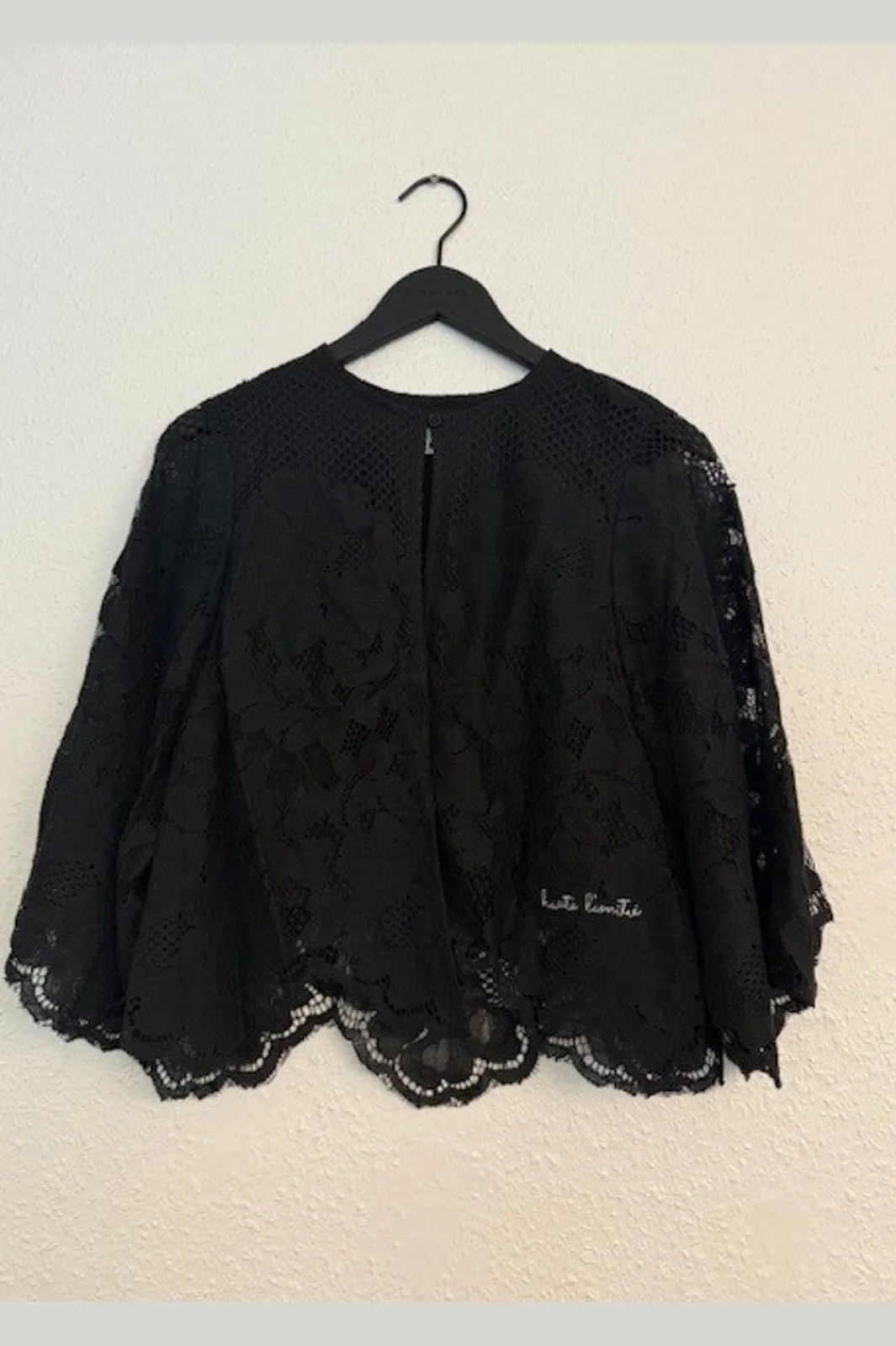Sale Haute L'Amitié Curvey Lace Hem Bolero HL10221 Black