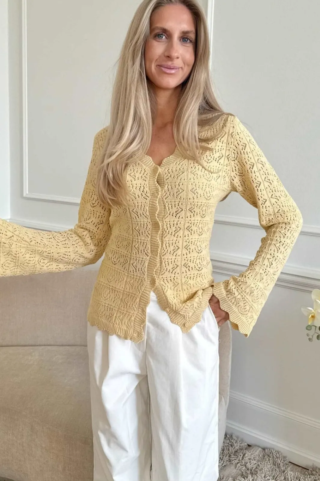 Discount BYIC Dagmaric Cardigan 1229 Yellow