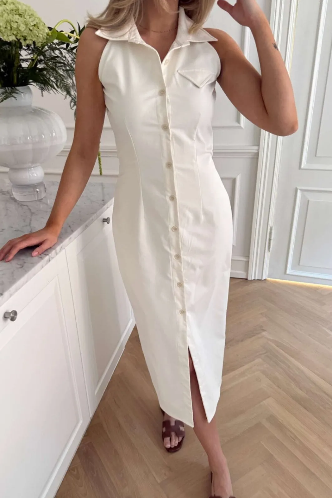 Clearance BYIC Daisyic Long Dress A23797 White