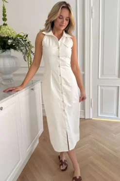 Clearance BYIC Daisyic Long Dress A23797 White
