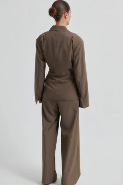 Sale Second Female Dakota Trousers 60416 6144 Mid Brown Melange