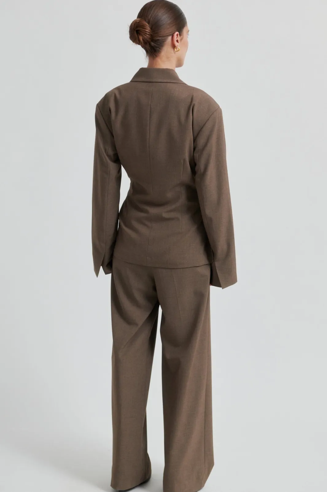 Sale Second Female Dakota Trousers 60416 6144 Mid Brown Melange