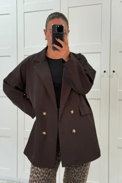 New A-bee Daphne Blazer Dark Brown