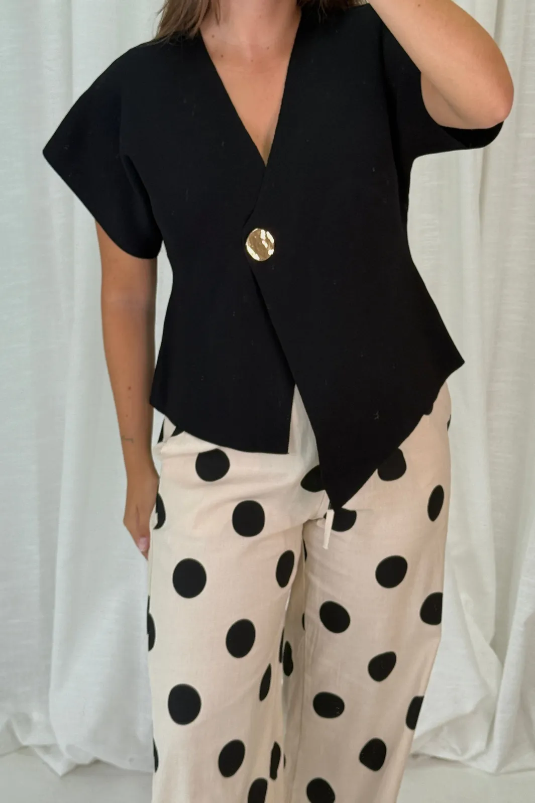 Clearance A-bee Daria Top Black